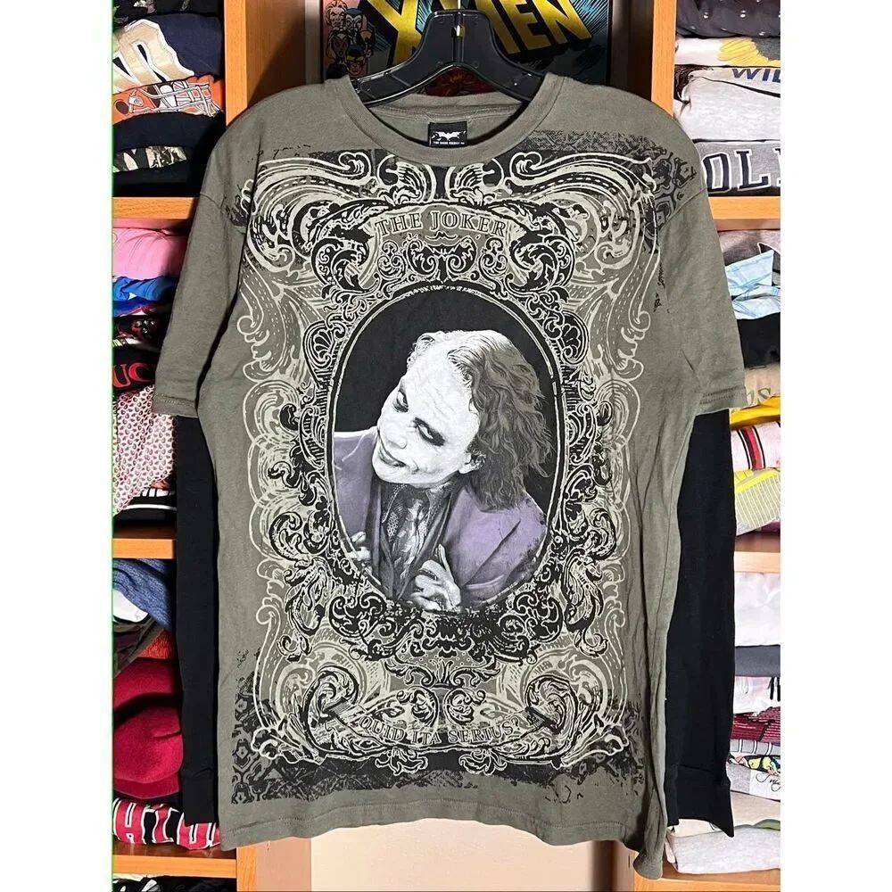 Y2K Batman The Dark Knight Joker Grunge Long Sleeve T Shirt